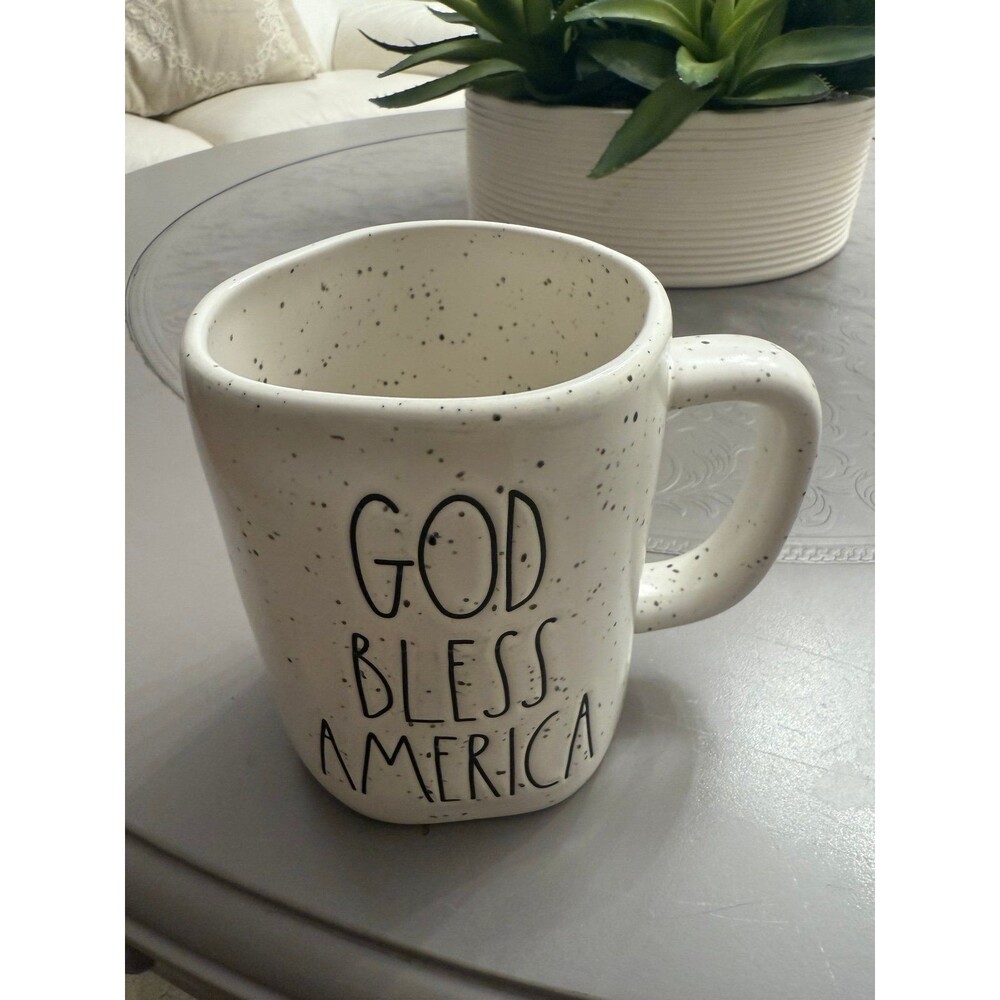 Rae Dunn “GOD BLESS AMERICA” Speckled Coffee Mug